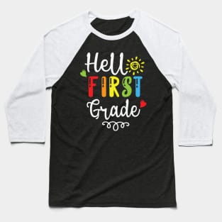 Hello First Grade Back To School Baseball T-Shirt